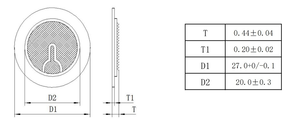 FT-27T-4.0B1-C25 27mm piezo ceramic element product photo